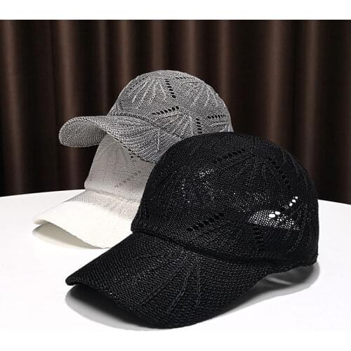 Black Wild Cap Ladies Spring and Summer Mesh Breathable Thin Baseball Caps Street Trend Fashion Middle-aged Elegant Sun Hat