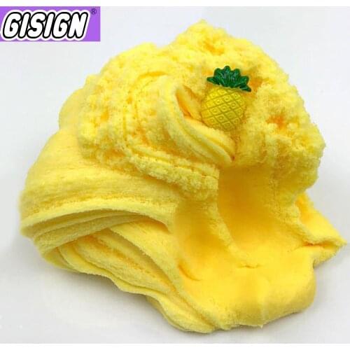 Big Pineapple Cloud Slime supplies Putty DIY Soft Clay Playdough Scented Fluffy Slime Charm Mud Antistress for Kids Toys Set