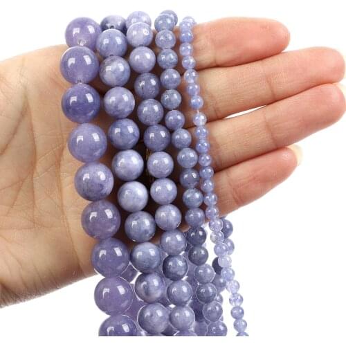 Natural Stone Beads Angel Stone Charm Round Loose Beads For Jewelry Making Needlework Bracelet Diy Strand 4/6/8/10/12MM