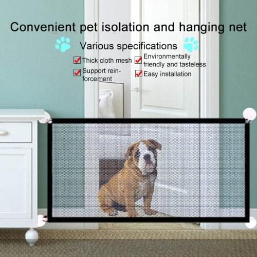 Indoor Pet Dog Gate Mesh Dog Fence Outdoor Foldable Safe Pet Dog Gate Safety Enclosure Pet Supplies Accessories