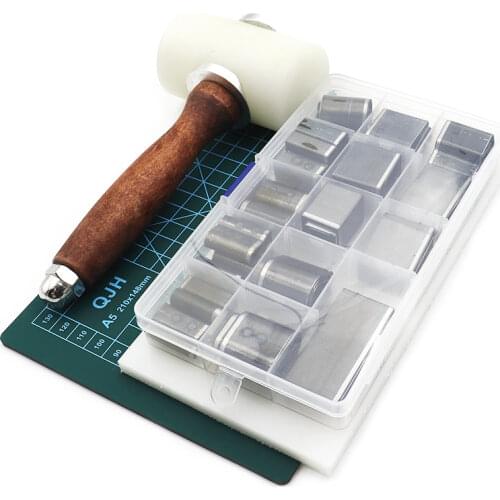 24/39/52pcs/set Leather Hole Hollow Cutter Punch Sets Metal Hole Shape Punches Handmade Leather Craft DIY Tool for Phone Holster