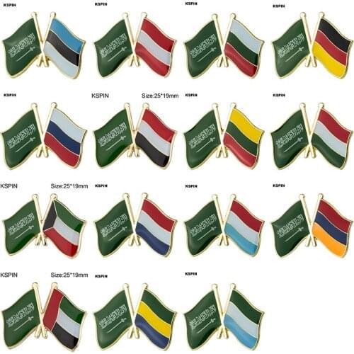 Saudi Arabia Flag Friendship Lapel Pins Flag Lapel Pins Country Flag Badge Flag Badge Brooch