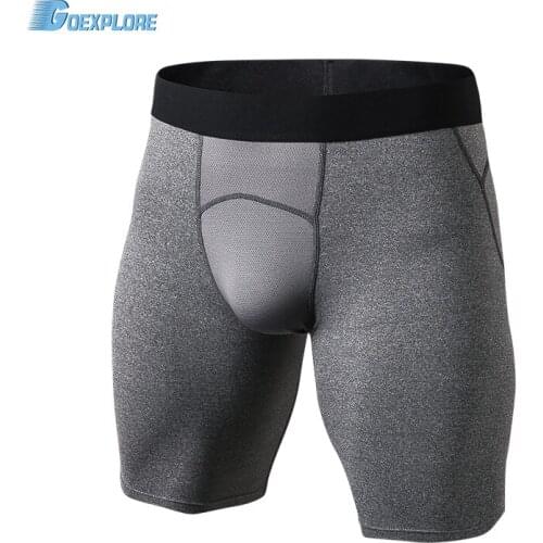 Goexplore Running Shorts Men GYM fitness Shorts Quick-drying Stretch Summer Football Trousers Jogging Compression Tight shorts