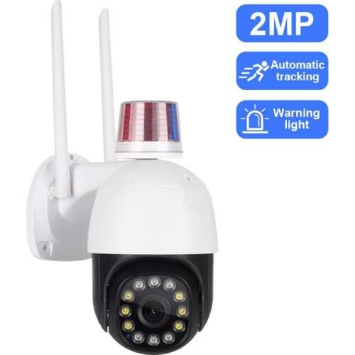 1080P WIFI IP Camera Outdoor Waterproof AI Human Detect Wireless Camera P2P ONVIF Audio 2MP Security with Warning Ligt