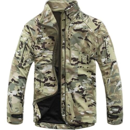 Military Jacket Men Outdoor Sport Winter Thermal Breathable Tactical Jacket Windproof SoftShell Hunting Army Jacket