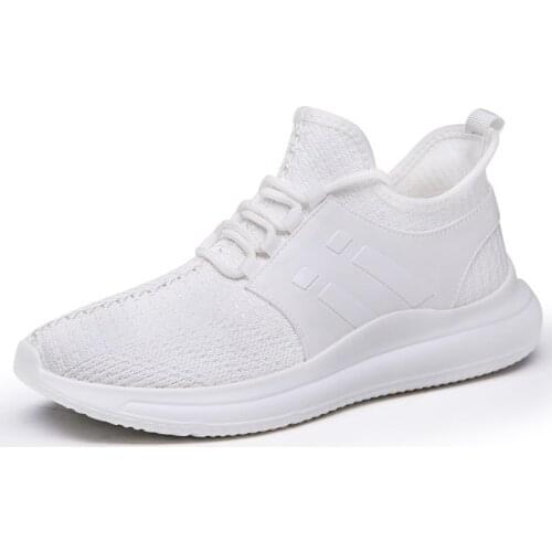 Summer Knitting White Sport Shoes for Men 2021 New Arrivals Fashion Mens Casual Sneakers Brand Quality Comfort Light Loafers