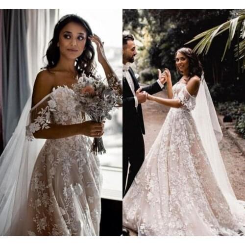 MParetoU Satin Wedding Dresses