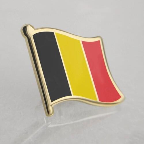 Soft Enamel Belgium Flag Lapel Pins