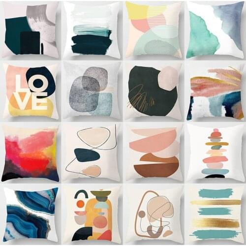 Scandinavian minimalist style, geometric graphic printing, art, pillowcase, cushion cover, sofa, car, home lumbar pillowcase