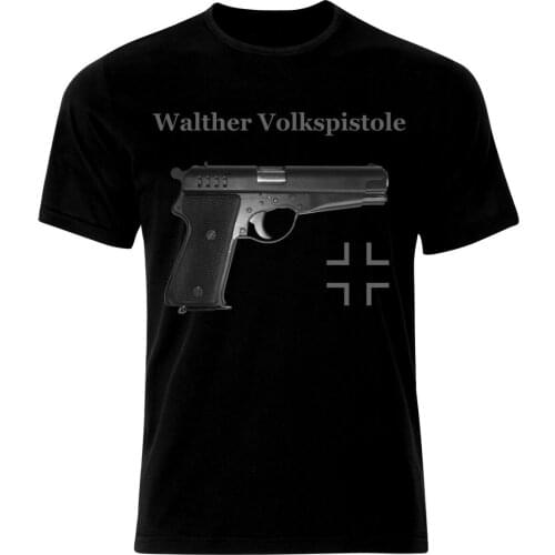 Germany Walther Volkspistole Pistol Wehrmacht Military Handgun T-Shirt. Summer Cotton Short Sleeve O-Neck Mens T Shirt New S-3XL