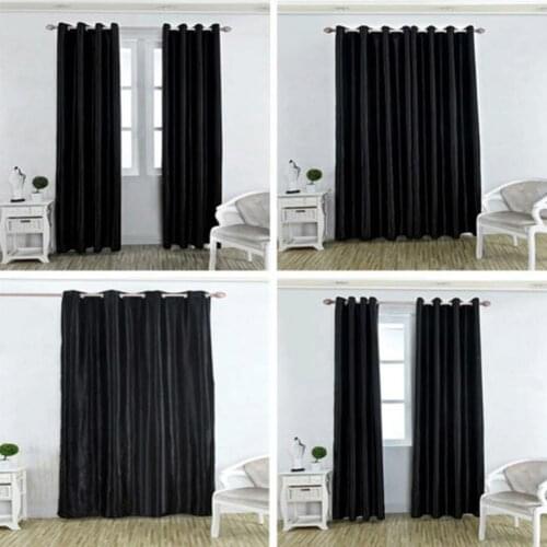 1PC Solid Colour Blackout Curtains For Kitchen Bedroom Window Treatment Solid Water Proof Curtains for Living Room Custom Made