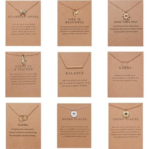 Sun Necklace for Women Fashion Geometric Hollow Round Bird Leaf Cat Ear Angel Wing Compass Hummingbird Short Chain Birthday Gift