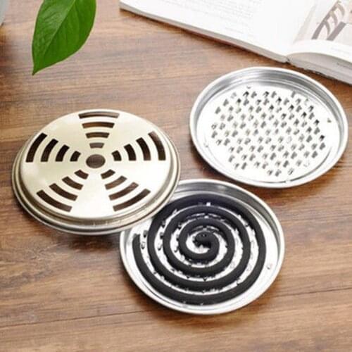 Portable Mosquito Coils Holder Large Metal Repellent Rack With Cover Saft Mosquito Coil Tray Hotel Summer Anti-mosquito Supplies