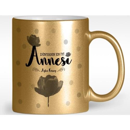 Personalized World Best Mother Design Gold Gilded Mug Cup-10