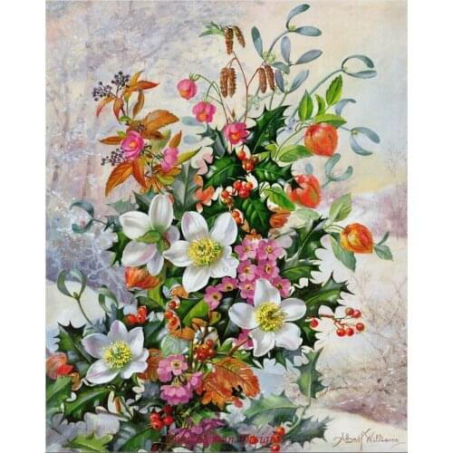 Needlework for embroidery DIY DMC High Quality - Counted Cross Stitch Kits 14 ct Oil painting Floral - A Winter Wonderland