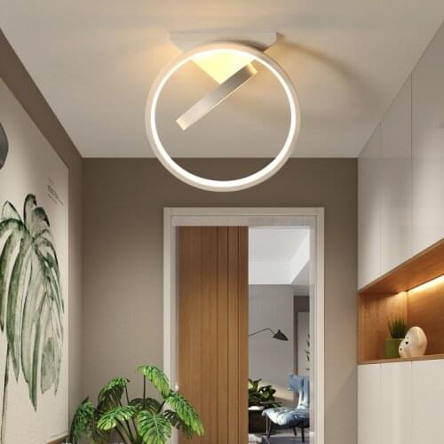 Modern Led Ceiling Lamp For Corridor Aisle Home Entrance White Black Chandelier In The Hallway Balcony Home Decor Light Fixtures