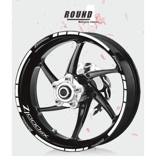 Wheel reflective stripe sticker combination wheel logo motorcycle decal FOR KAWASAKI Z1000SX Z100