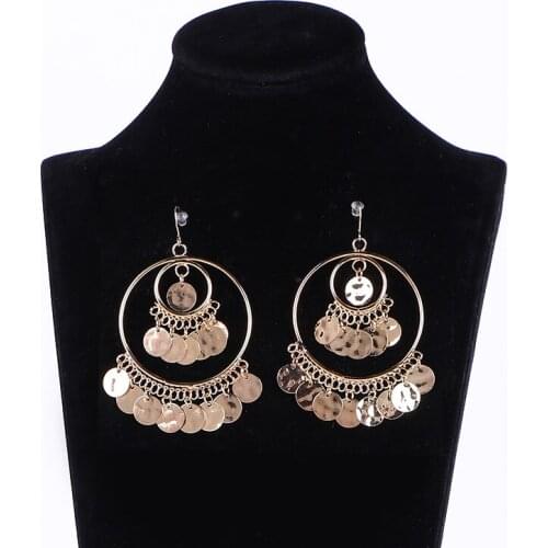 2020 New Exaggerated Matte Stud Earrings For Women Metal Earing Gold Black Yellow Red Creative Girl Jewelry EH065