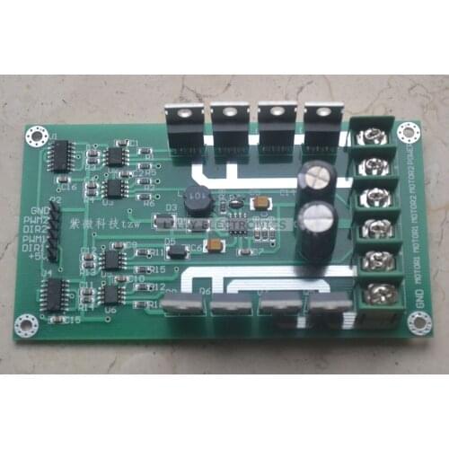0~36V Rated 15A Peak 60A Dual Channel Motor Driver H-Bridge Strong Brakes
