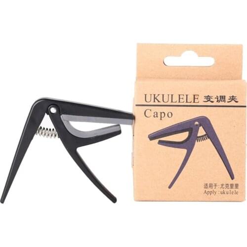 1 Pc Ukulele Capo Clamp Plastic Guitar Single-handed Quick Change For Acoustic and Electric 4 String Guitars Ukulele