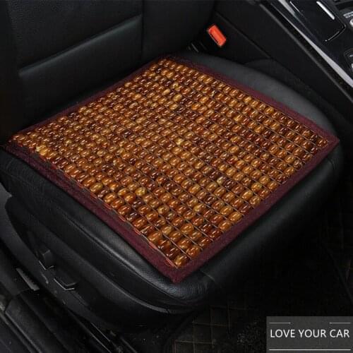 2021 high-end breathable summer car seat resin jade beads seat cushion massage beads square cushion cool cushion breathable