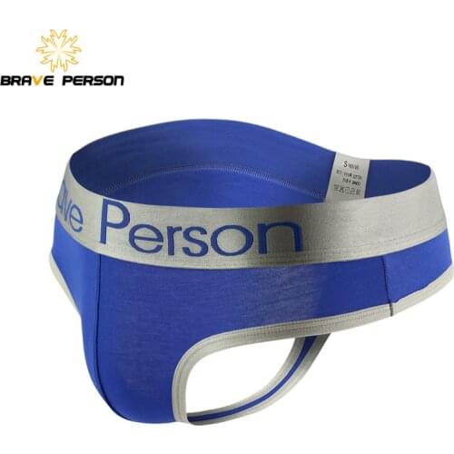 Brave Person Brand 3pcs/lots Men Thongs Panties Cotton High Quality Underwear Sexy Low Waist Briefs Thongs Men G String