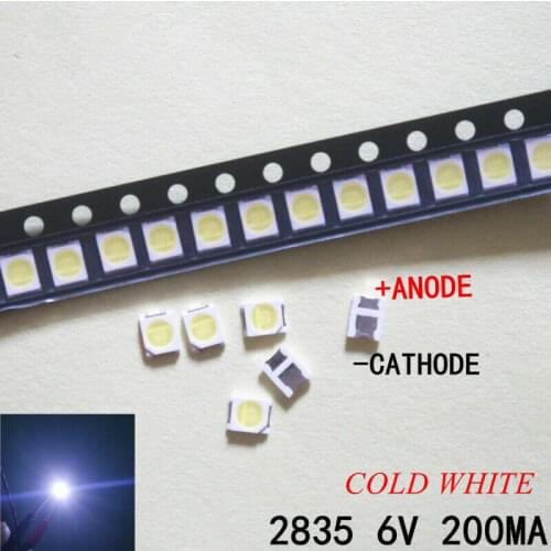 300Pieces/lot LED Backlight 1210 3528 2835 1W 6V 96LM TV Application 01.JT.2835BPWS2-C 100%NEW