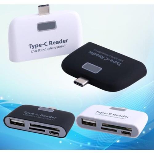 3in1 USB 3.1 Type C USB-C TF Micro SD OTG Card Reader For Macbook Phone Tablet