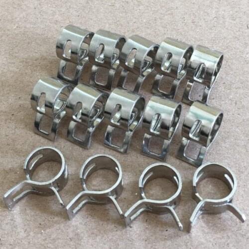 5pcs Steel Spring Band Type Clip Clamp for 16-25mm Metal SPRING BAND CLIP TYPE Silicone Rubber Hose Clamp fuel Hose Pipe Tube