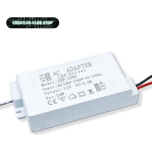 Home Improvement Power Supply Adapter DC 12 Volts Source LED Driver Lighting Transformer 6W12W 18W 24W 36W 48W 60W For Led Strip