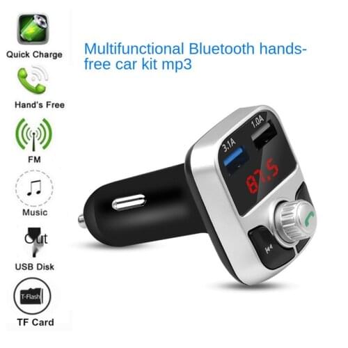 Car Kit Handsfree Bluetooth FM Transmitter LCD MP3 Player Dual USB Charger 3.1A Phone Charger Car Wireless Audio Receiver