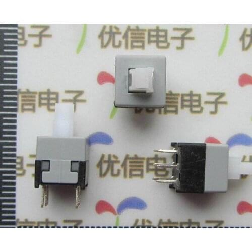Free shipping 8.5*8.5MM 6P non-locking Key switch Push button switch