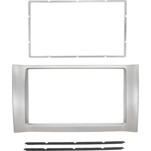 For Chery A1 2010 2Din Double Din Siver Car Refitting Dvd Frame Front Bezel Audio Fascia