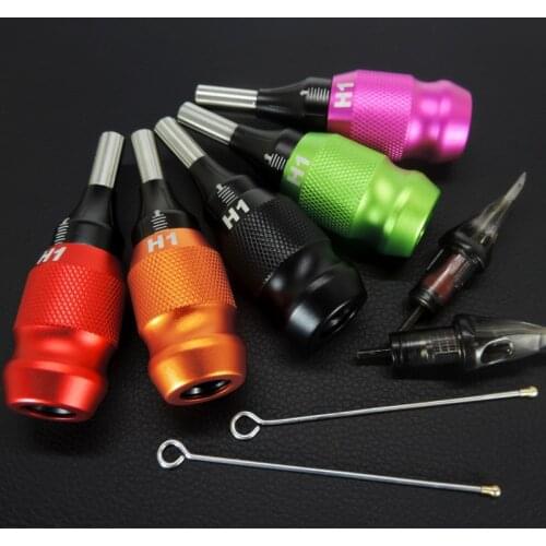 Tattoo Grip Cartridge 25mm Adjustable Cartridge Grips Tattoo Aluminum Alloy Machine Grips Tubes and Pole for Tattoo Machine