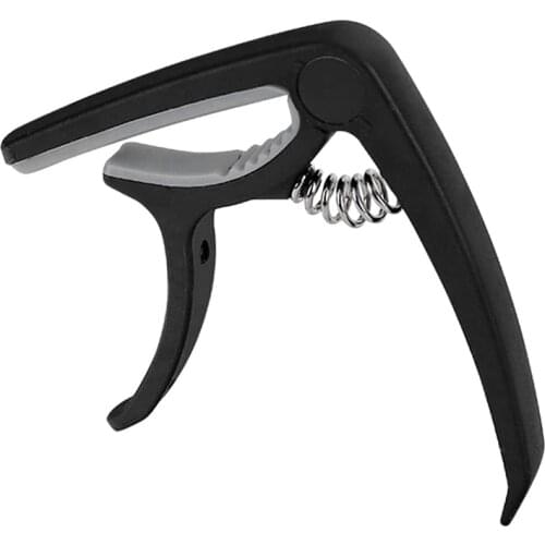 Classic Guitar Capo Silicone Cushion Metal Capo Trigger Guitar Tuned Clip(Black)