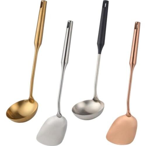 Kitchen stainless steel spatula hot pot spoon 1 set