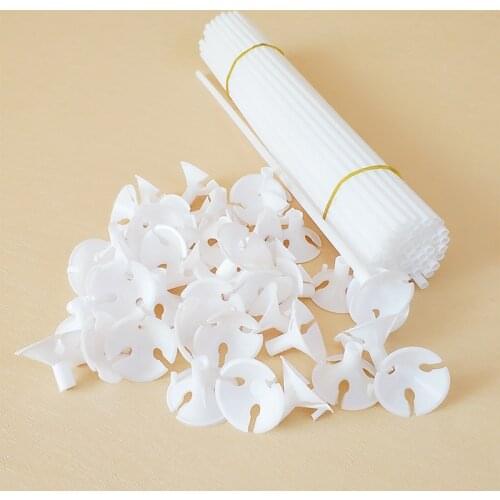 30cm Latex Balloon Stick White Balloons Holder Sticks with Cup Wedding Birthday Party Decor Inflatable Balloon Accessories
