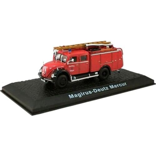 Diecast 1/72 Alloy Fire Truck Model Magirus Deutz Simulation Fire Fighting Ladder Truck Collection Ornaments Christmas Gifts