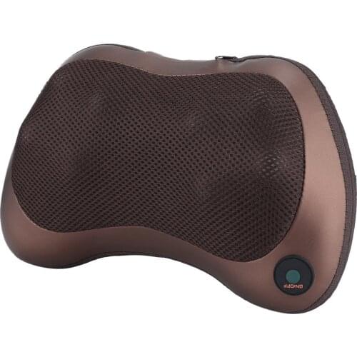 Dual-use Car Home Massage Pillow for Neck Waist Back Leg Body Massager Cushion Electric Infrared Heating Massager EU plug
