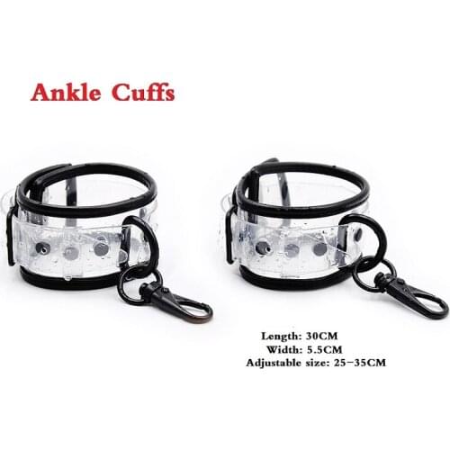 Transparent Bondage Set Handcuffs Sex Toys for Women with Bdsm Mask Adults Game for Couples Bdsm Sexy Bondage Fetish