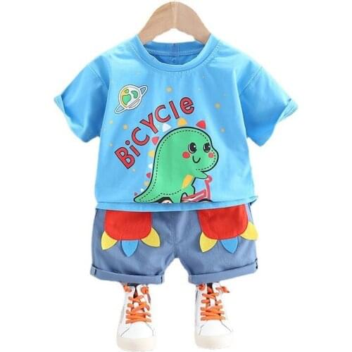 New Summer Baby Boys Girls Clothes Suit Children Casual Cotton T-Shirt Shorts 2Pcs/Sets Toddler Fashion Costume Kids Tracksuits
