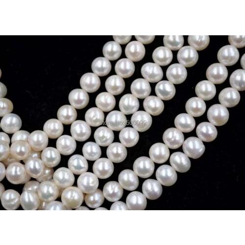 Wholesale 6 strands 7.5-8mm freshwater cultured pearl lots