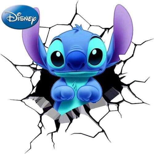 Disney Car Personality 3D Stereo Cartoon Stitch Sticker Creative Body Car Door Cover Scratch Car Decoration Sticker