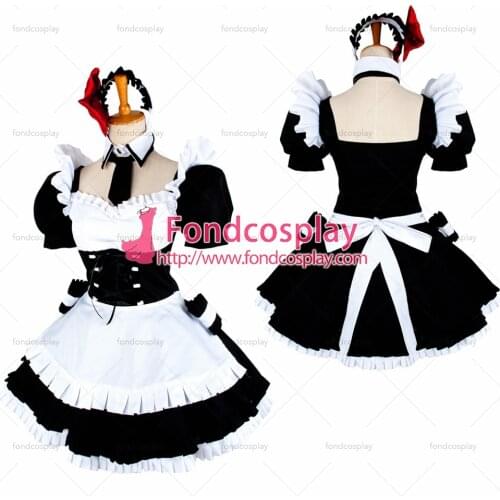 Sissy Maid Dress Lolita Cotton Uniform Cosplay Costume Tailor-made[G1361]