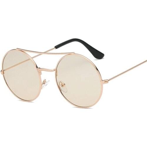 2022 Vintage Brand Red Sunglasses Women Fashion Metal Sun Glasses Male Female Cool Retro Hip Hop Designer Oculos De Sol