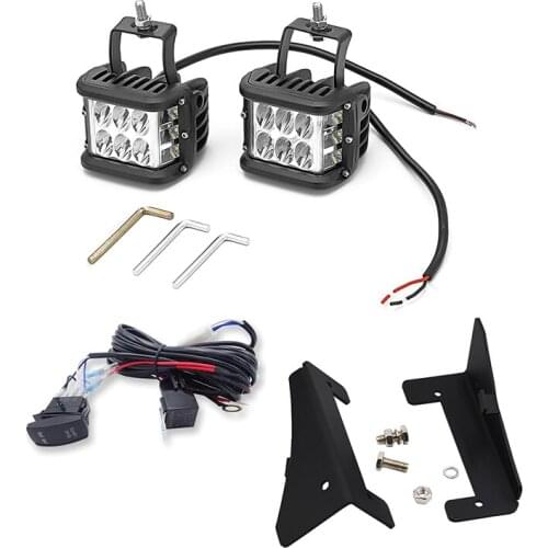 For Jeep Wrangler JK 2007-2018 Rear Brake 60W LED Tail Light Pod Backup Bracket Kits