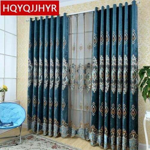 High-quality European-style embroidery Blackout Curain for Bedroom Windows luxury villas custom Curtains for Living Room kitchen