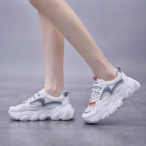 Old Daddy Shoes Womens Sneakers Spring 2021 New Korean Version of Breathable All-match Platform Sneakers Zapatos De Mujer