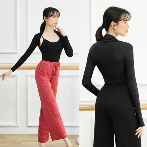 New Latin Dance Tops For Women Adult Long Sleeve Outside Clothes Professional Latin Practice Smock Samba Tango Clothing DQL5055