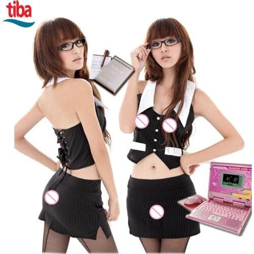 Spring Summer Sexy Striped Secretary Uniform COSPLAY lingerie women Sexy products Role play erotic